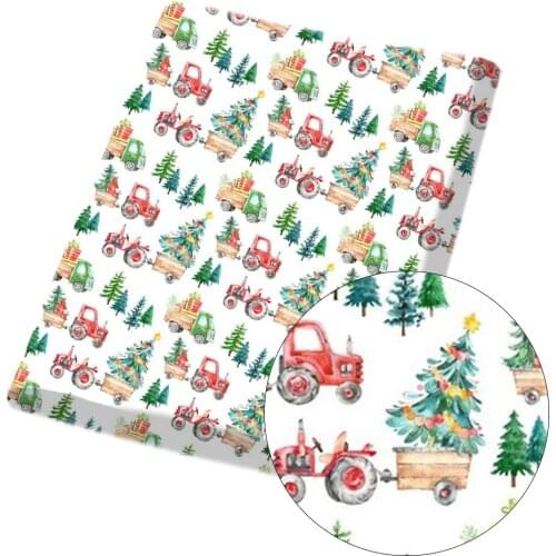 CHEER BOWS 45*150cm 1pc Christmas Polyester Cotton Fabric Printed Cloth Sheet Clothes Making Home Textile Handmadde Bag Material