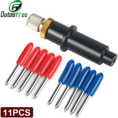 11PCS/lot Cutting Plotter Vinyl Cutter Blades Summa D Holder Mimaki Cutter Blade+5pcs 45 + 5 pcs 60 Degree Vinyl Potter Cutter