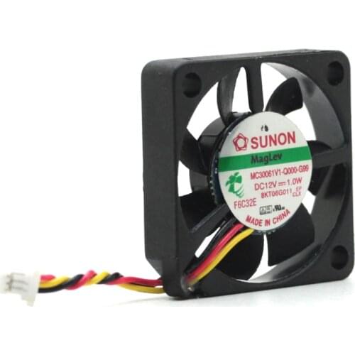 30mm Slim Fans For SUNON MC30061V1-Q000-G99 DC 12V 1.0W 30*30*06mm 3cm 3-line Projector Ultra-thin Axial Case Cooling Fan