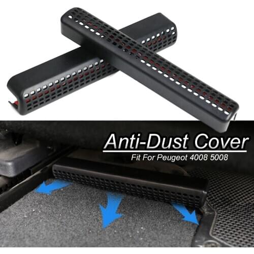 2Pcs Seat Floor Air Vent Duct Outlet Shell Car Interior Conditioner Grill Outlet Cover Fit For Peugeot 4008 5008 2016 2017 2018