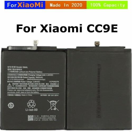 2020 Years For Xiaomi Mi CC9E Mobile Phone Battery 4030mAh BM4L 100% Capacity Replacement Battery