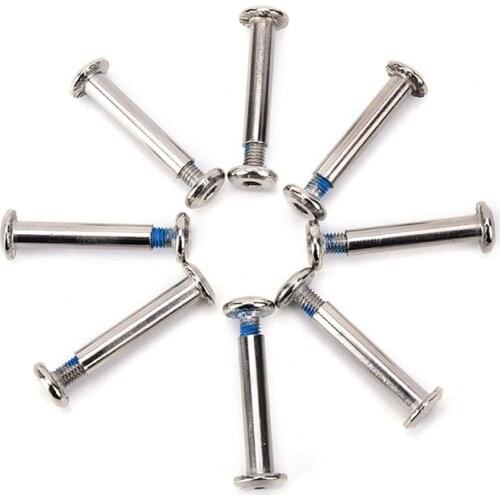 8 Pcs Slalom Inline Roller Skate Axles (6mm*31mm) Skates Blades Screws Skate Wheel Bolts Skate Shoes