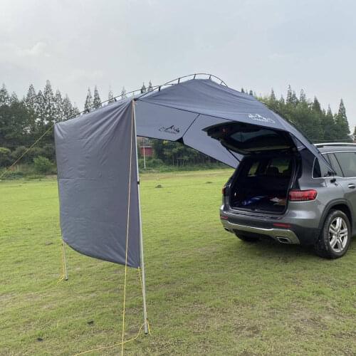 137.8X94.49inch Car Trunk Tent Sunshade Rainproof Tents Outdoor Self-driving Tour Barbecue Camping Car Tail Extension Tent
