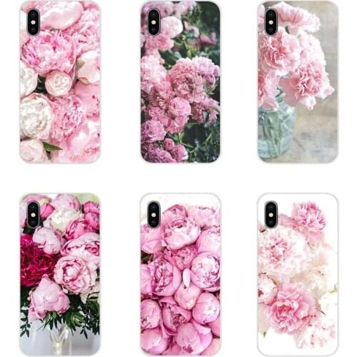 For Xiaomi Mi4 Mi5 Mi5S Mi6 Mi A1 A2 A3 5X 6X 8 CC 9 T Lite SE Pro Accessories Phone Shell Covers Flower Pink Peonies Peony