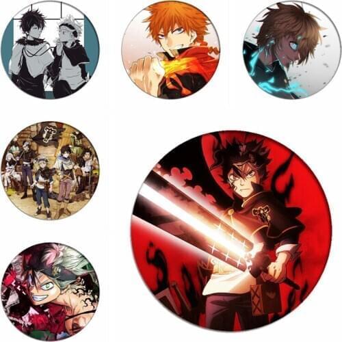 Black Clover Cosplay Backpack Badges Asta/ Yuno Anime Brooch Icon Collection Bags Noell Silva Breastpin for Clothing Hot Gift