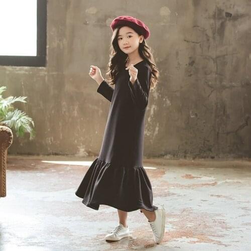 2019 New Kids Dresses for Girls Thicken Baby Princess Dress Ruffles Children Cotton Maxi Dress Autumn and Winter Velvet,#5398