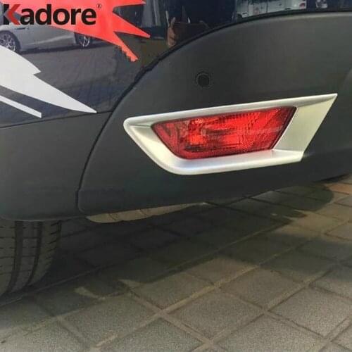 For Jaguar F-PACE 2016 2017 2018 ABS Matte Rear Fog Light Lamp Cover Trim Tail Foglight Frame Car Styling Accessories 2pcs