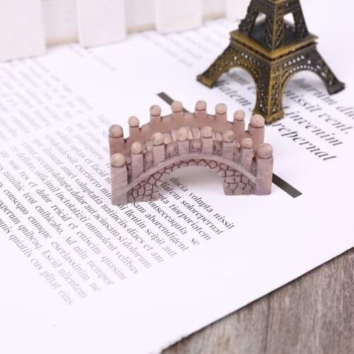 E7CC Bridge Landscape Miniature Fairy Garden Terrarium Doll House Statue Home Decor