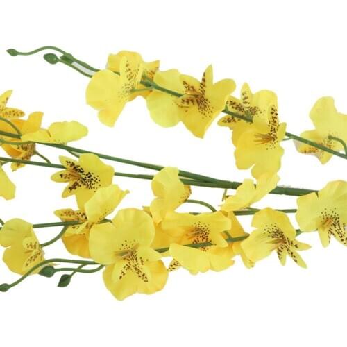 1Pc Artificial Orchid Flower Garden DIY Party Home Wedding Holiday Craft Decor Artificial Flowers Fake Flower Home Decoration