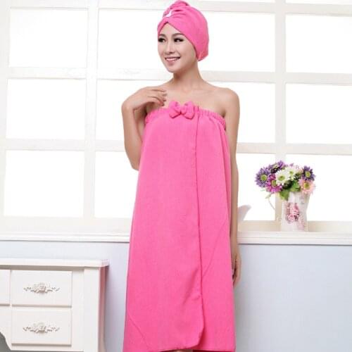 Bath Towel Set 140*73CM Microfiber Towel bath skirt suit 2Pcs Hair Wraps Head Band Cap Fast Dry Bath Spa Soft Turban Bathrobe