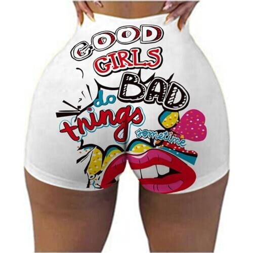 Meihuida 2021 New Female Shorts Floral Print High Waist Yoga Pants Sport Pants for Women Yoga Shorts Two-picec Swimwear