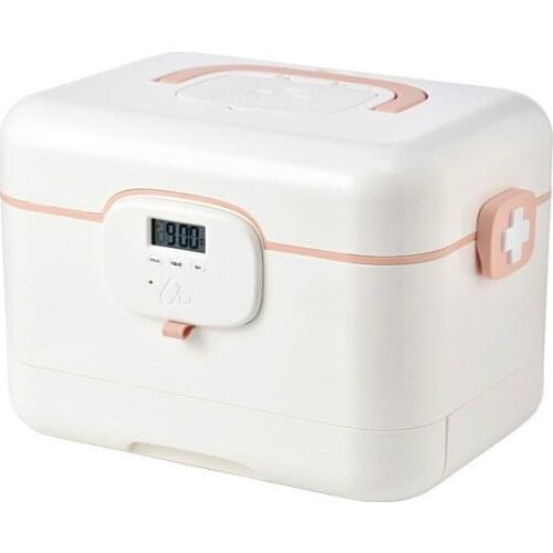 Office Intelligent medicine box household medicine box multi-layer timing medicine box childrens medicine storage