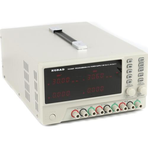 KA3305P Precision Variable Programmable Adjustable 30V 5A 3A USB RS232 Ports Digital DC Triple Linear Power Supply Lab Grade
