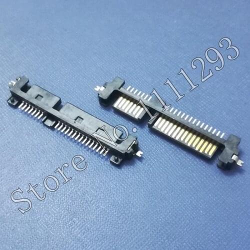 10pcs/lot SATA 7+15P SMT Connector for SATA hard disk interface 22pin , PCB to Top H : 1.4mm