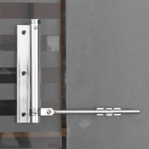 Adjustable Metal Door Closer Aluminum Alloy Safety Spring Door Closer Automatic Closing Security Lock for Bedroom Bathroom Doors