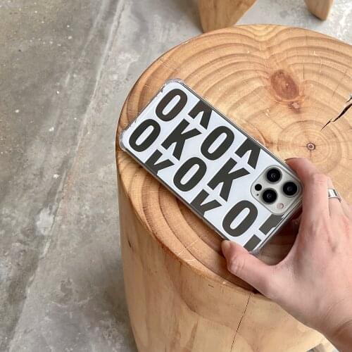 Tobebest Ok Pattern Mirror Phone Case for iphone 12 11 pro max X XS XR 8 Plus ins Popular Shell Cover Gift