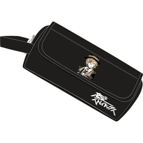 Unisex Anime Dazai Osamu Nakahara Chuya Pen Bag Cosplay Student Zipper Pencil Case Gift Prop Cartoon Halloween Collection Kids