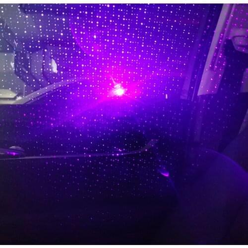 USB Auto Decoration Night Galaxy Lamp Car Roof Star Light Interior Mini LED Starry Laser Atmosphere Ambient Projector Lights