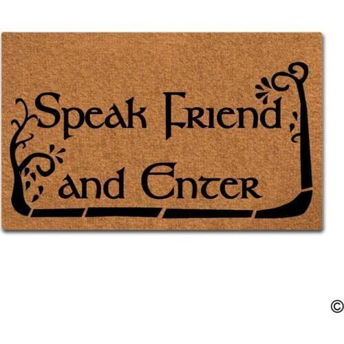 Doormat Entrance Floor Mat Funny Doormat Speak Friend And Enter Door Mat Home Decorative Indoor Outdoor Doormat Top