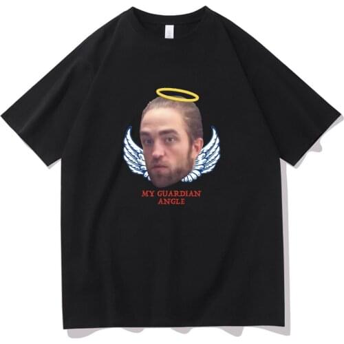 Funny Robert Pattinson Standing Meme Tshirt Men Women Harajuku Retro Tee Short Sleeve 2021 Summer New Unisex Kawaii Rob T Shirt