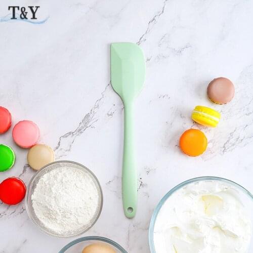 T&Y 1pc Small Upgraded Non-Stick Silicone Baking Spatula with Stainless Steel Core, Sturdy Durable Kitchen Scraper Brush