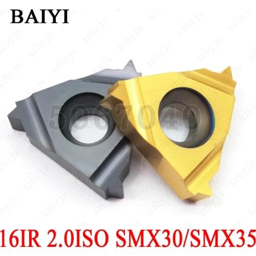 10pcs 16IR 2.0ISO SMX30 16IR 2.0ISO SMX35 thread inserts Threaded Turning Tools cnc cutter lathe thread blade 16IR2.0ISO