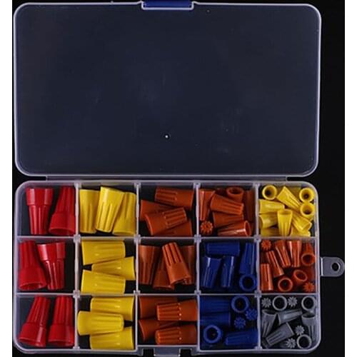 102Pcs PVC Retardant Spring Wiring Cap Thread Crimping Cap Fire-Resistant For Electrical Products