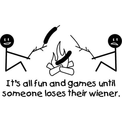 15.2CM*9.1CM Funny Camping Hunting Car Styling Accessories Motorcycle Car Stickers And Decals Black/Sliver C8-1347