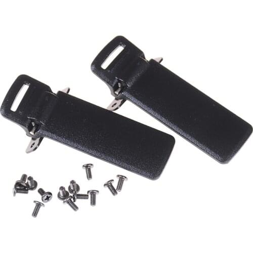 2Pcs Belt Clips Screws Walkie Talkie Spare Part Back Belt Clip For Baofeng UV-5R 2-way Radio UV5R