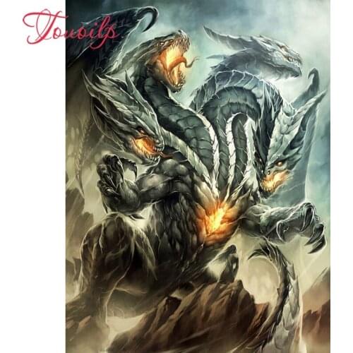 TOUOILP 3D diamond embroidery Animal dragon diamond diy diamond painting needlework canvas Home Decoration