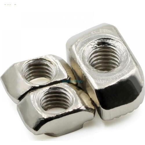 50/100pcs M3/M4/M5 20 Series Slot T-nut Sliding T Nut Hammer Drop In Nut Fasten Connector 2020 Aluminum Extrusion GB6170-86