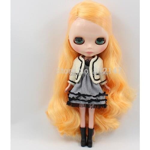 Free shipping Nude doll (Mixed yellow hair)