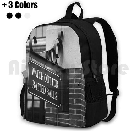 Baseball Warning Outdoor Hiking Backpack Riding Climbing Sports Bag America American Americana Attractions Ball Ballpark