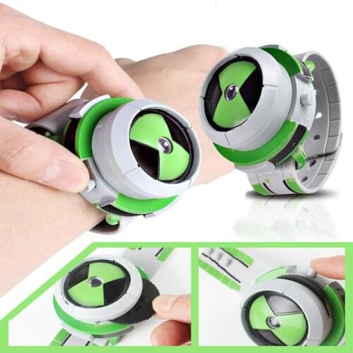 Ben 10 Toys Cartoon 3D Projector Watch Genuine Children Watches Anime Figures Action Model Cosplay Toys for Boys Birthday Gifts