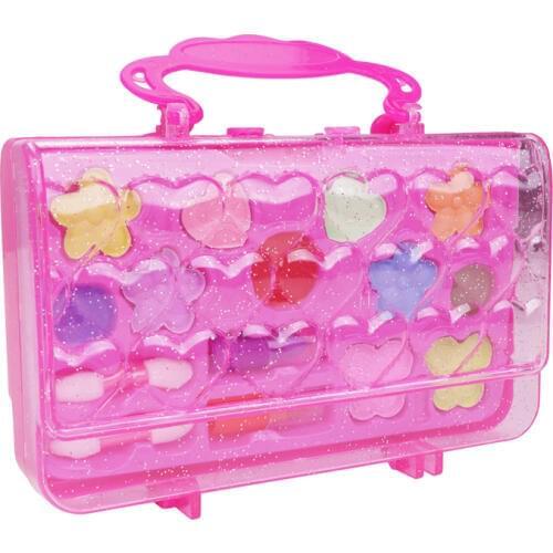 Childrens Girls Make up Set Toys Handbag Pretend Play Cosmetic Bag Beauty Makeup Tools girl Lipstick Nail polish Safe Non-toxic
