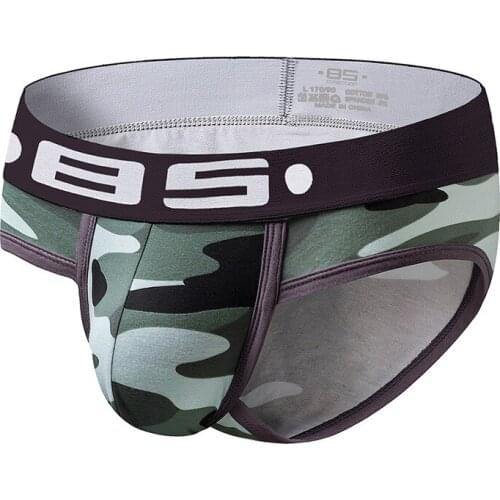 Brand Sexy underwear men Camouflage printed Cotton briefs men panties underwear Penis