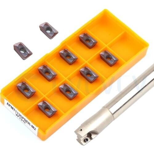 1pc BAP300R C19 C20 C25 Double blade Three blade Milling arbor + 10pcs APMT1135 APGT1135 Carbide CNC Lathe milling insert Tool