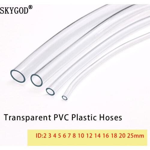 1M 10mm x 12mm PVC Tube Transparent Soft Pipe Antifreeze Oil Hose Garden Irrigation Plant Watering Pots Irrigation Tube