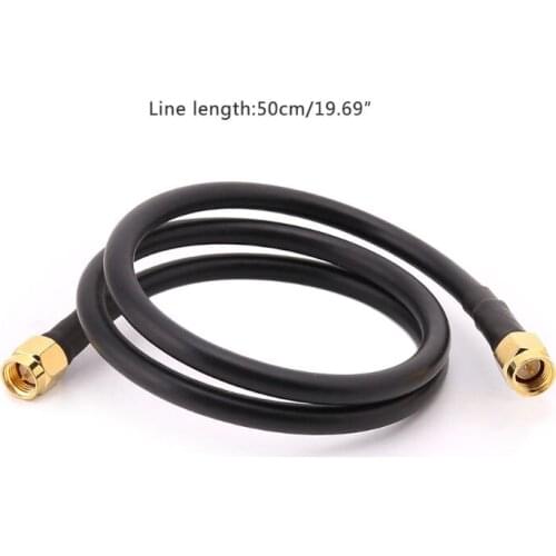 SMA Male To SMA Male RG58 Pigtail Cable 50cm Low-loss Antenna Cables