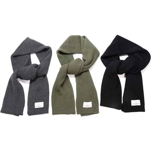 Firmranch New Arrival U.s.Navy Wool Scarf Men/Women American Vintage Couple Solid-color Retro Thick Warm Woollen Neck Scarves