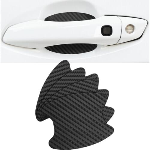 Car Door Handle Carbon Fiber Sticker Protection Film for Mitsubishi Ralliart Outlander ASX Mirage Lancer Evolution 10 9 Etc