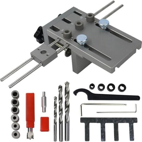 Woodworking Puncher Locator Wood Doweling Jig Adjustable Drilling Guide For DIY Furniture Connecting Position Hand Tools