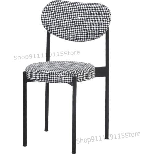 Nordic Negotiation Chair Back Simple Modern Style Light Luxury Dining Chair Cloth Home Desk Stool Comfortable Dining Chair
