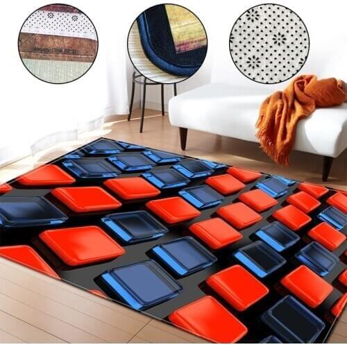 Nordic Carpet For Living Room 3d Geometric Kids Room Decoration Carpet Home Living Room Rug Hallway Floor Bedroom Bedside Mats