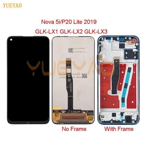 Original 6.4'' LCD Replacement for Huawei Nova 5i Touch Screen Digitizer Assembly for P20 Lite 2019 GLK-LX1 LX2 LX3 Display