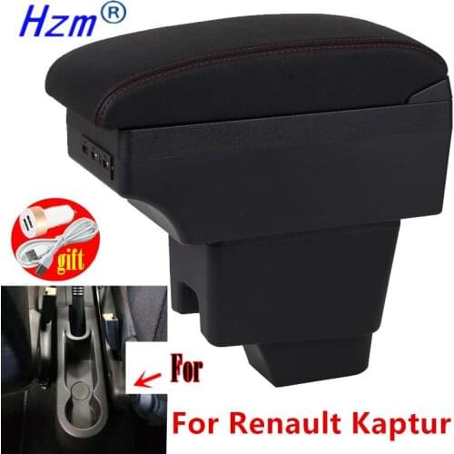 For Renault Kaptur Armrest For Renault Kaptur Captur QM3 Retrofit parts dedicated Car Armrest box accessories Interior with USB