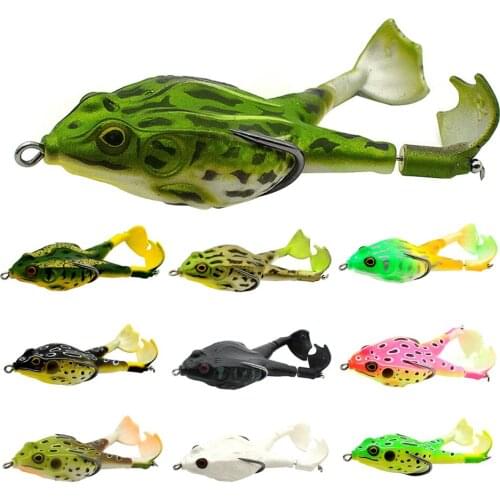 Fishing Lures Kit Artificial Classic Soft Ray Frog Topwater Lures Fishing Crankbait Lures For Bass Snakehead Fishing Accessories