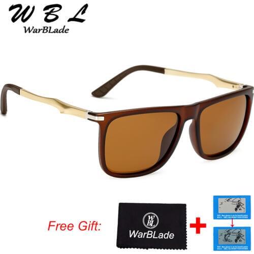 WarBLade Vintage Square Sunglasses Men Women Polarized Aluminum Magnesium Black Sun Glasses Eyewear Accessories 2019 Hot