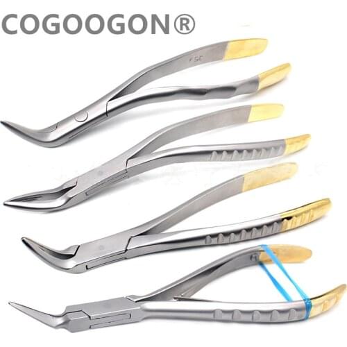 Dental Root Fragment Minimally Invasive Tooth Extraction Forcep Tooth Pliers Dental Instrument Curved Maxillary Mandibular Teeth