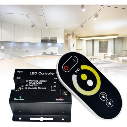 LED Full Touch Color Temperature controller RF Remote Wireless Touch Pad Panel for 5050 3528 LED Strip Light